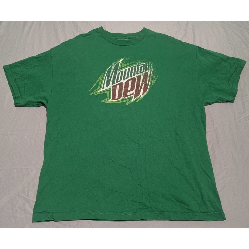 Vintage Y2K Mountain Dew 2XL TShirt Alstyle Apparel Activewear AAA Tag 2000s